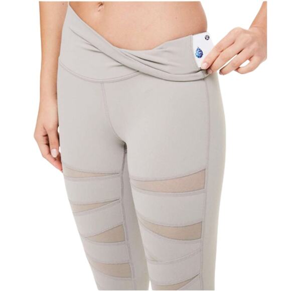 LULULEMON Wunder Under Pant High-Rise Mesh 28" Sz 4 Gray Yoga Special Edition - Picture 4 of 11